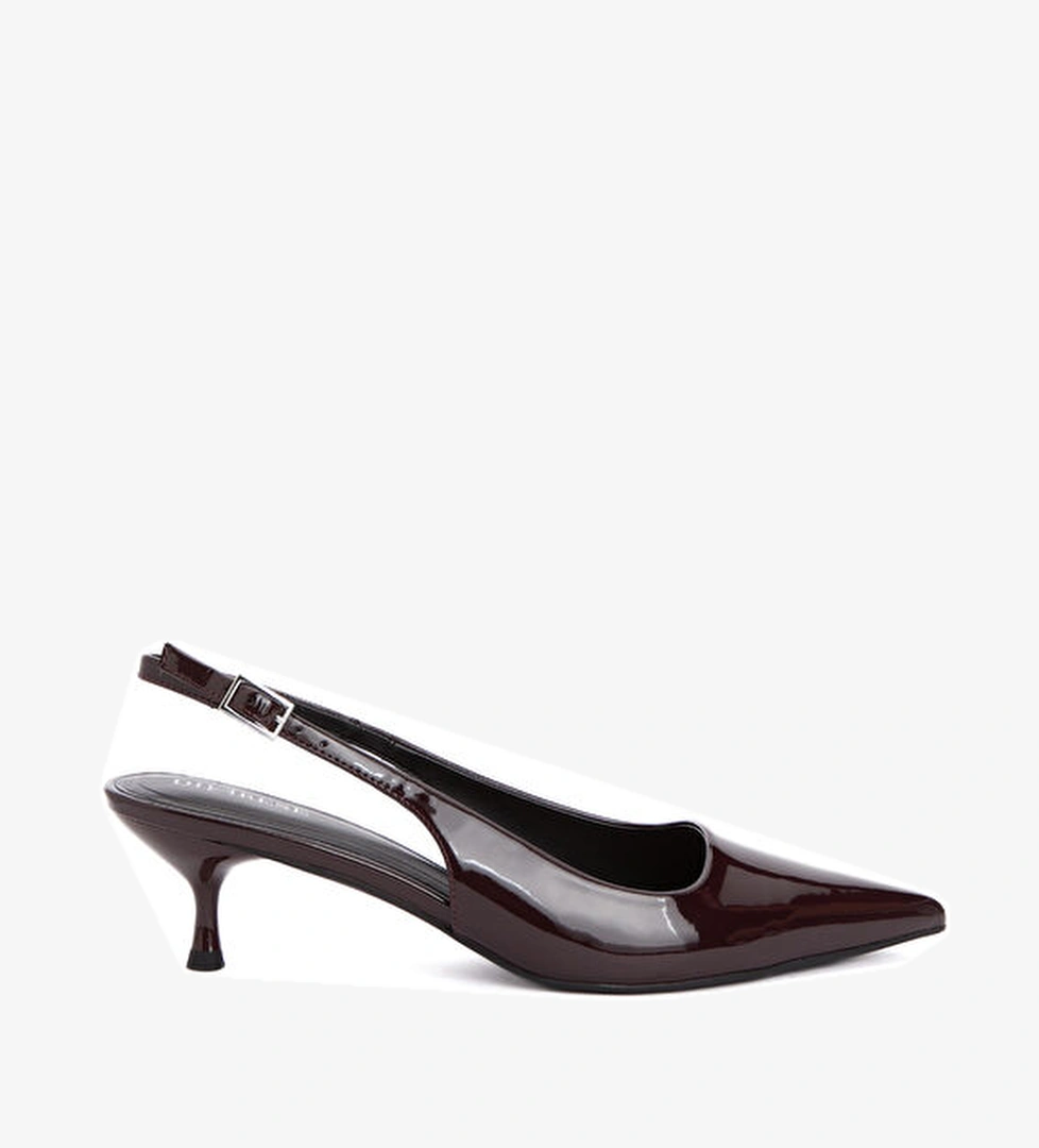 Divarese Bordo Bantlı Topuklu Ayakkabı model görseli