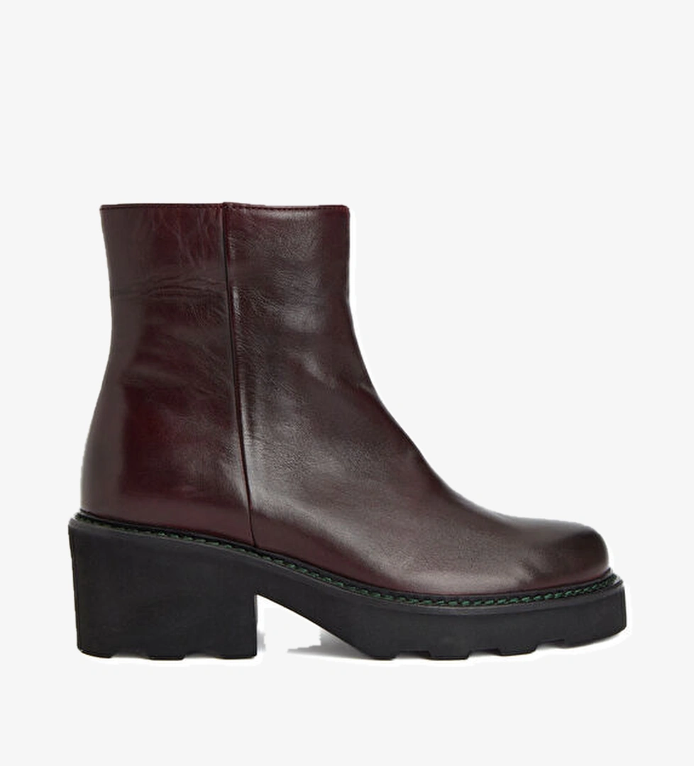 George Hogg Bordo Kadın Deri Bot model görseli