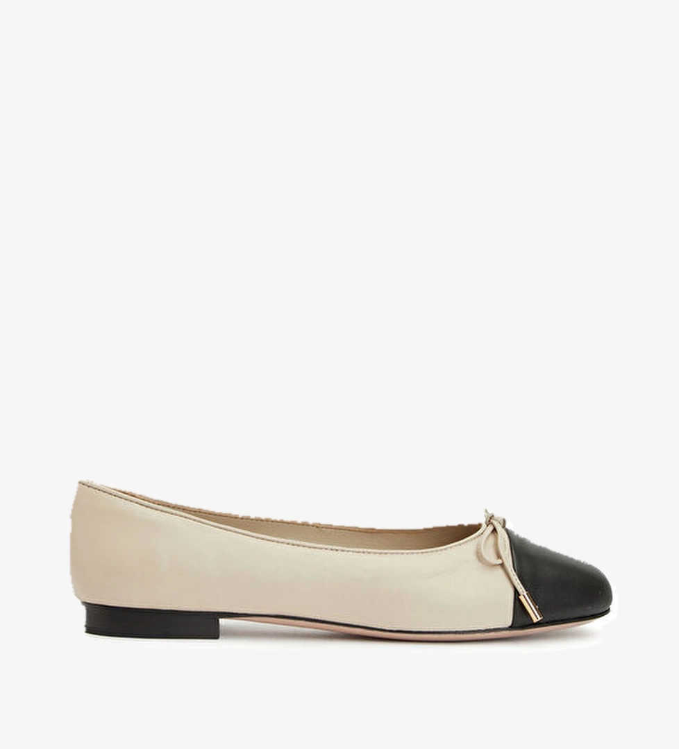 George Hogg Siyah Bej Deri Babet model görseli