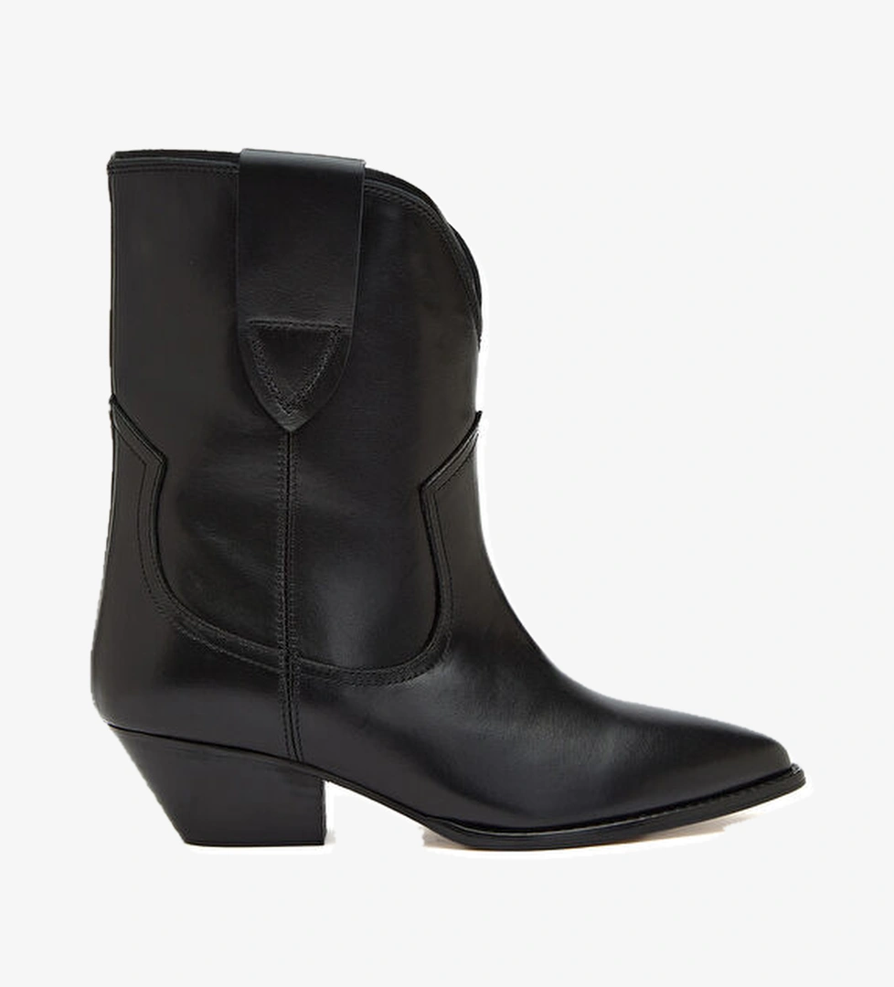 Divarese Siyah Kadın Deri Bot model görseli