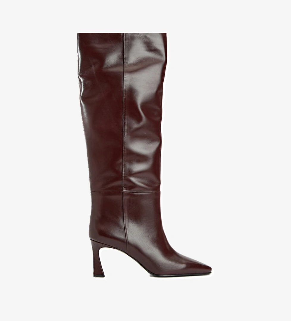 George Hogg Bordo Kadın Deri Çizme model görseli