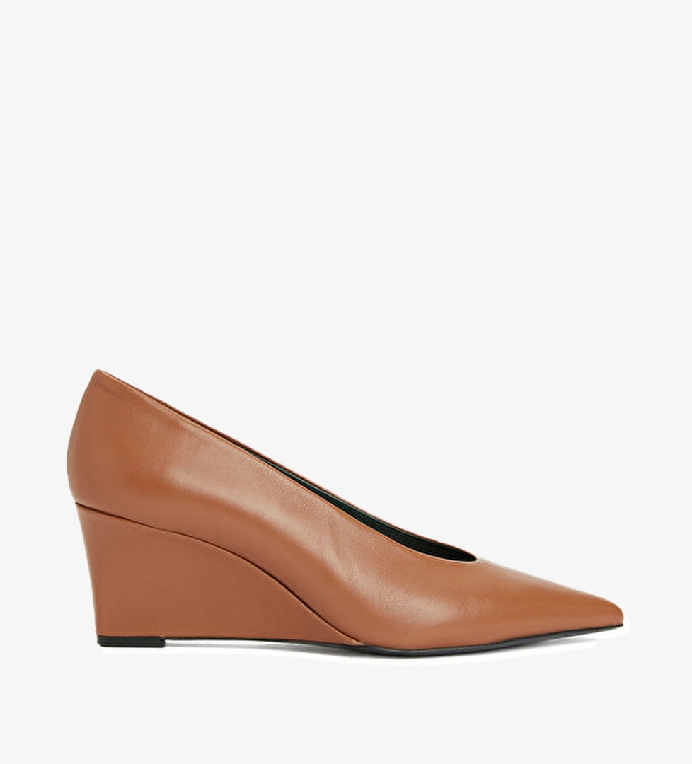 George Hogg Taba Deri Topuklu Ayakkabı model görseli