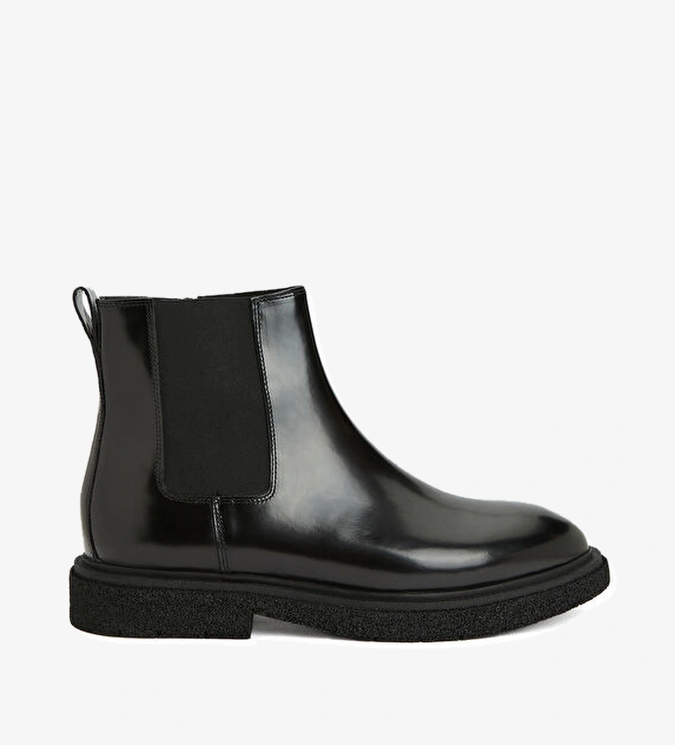 Divarese Siyah Erkek Deri Bot model görseli