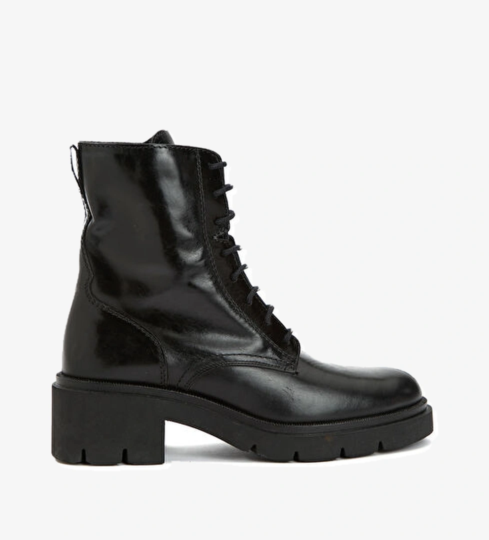 George Hogg Siyah Kadın Deri Bot model görseli