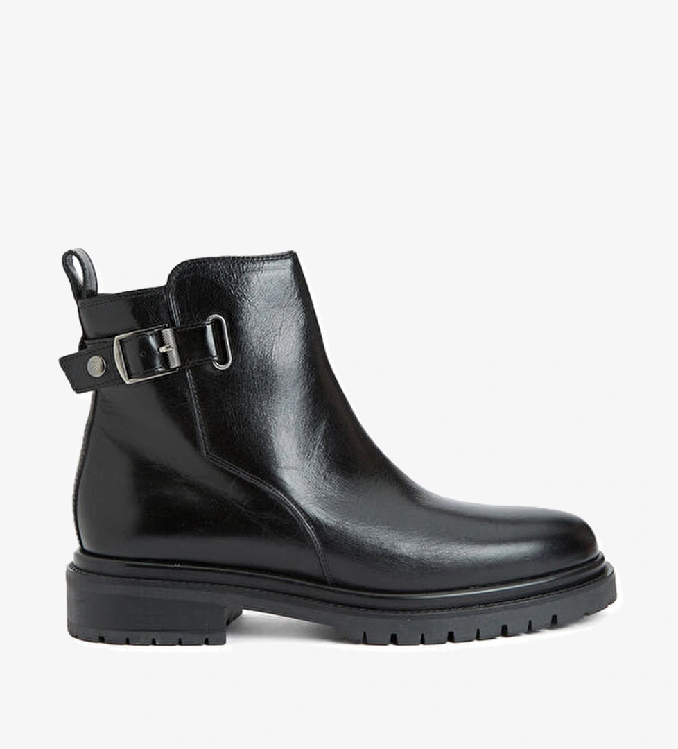 George Hogg Siyah Kadın Deri Bot model görseli