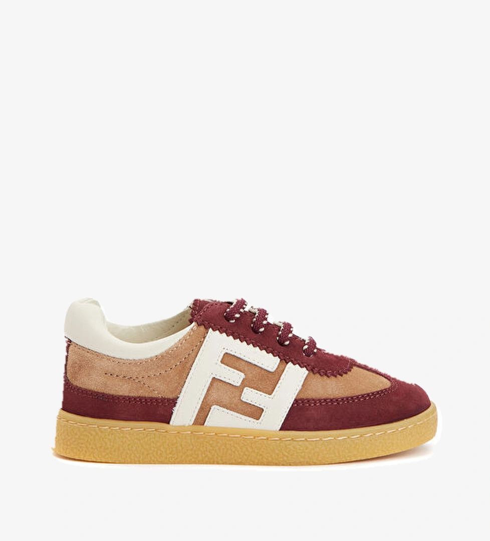 Colorblocked Çocuk Deri Sneaker - Görsel 1