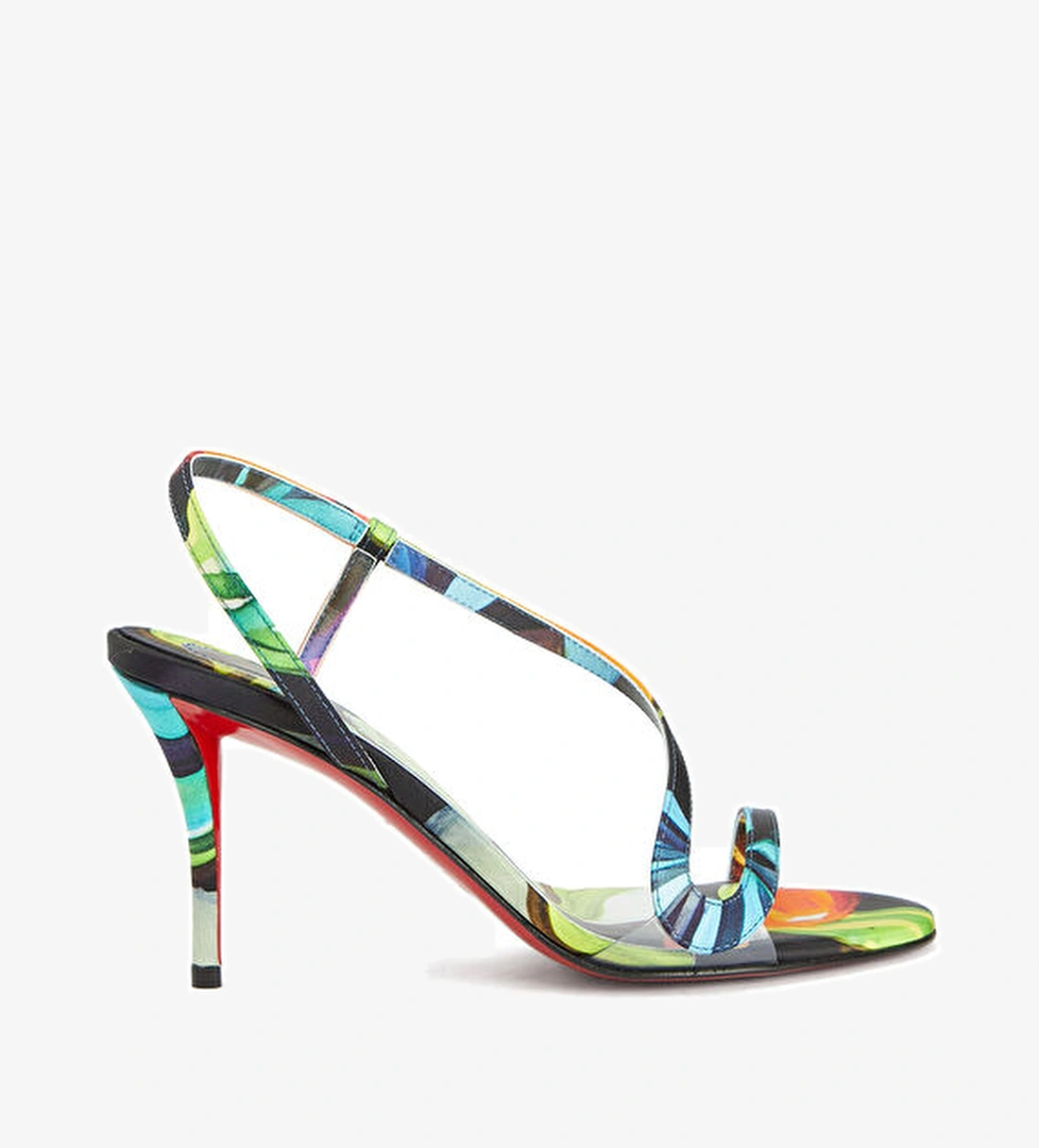 Christian Louboutin Rosa Z Çok Renkli Kadın Krep Saten İpek Sandalet model görseli