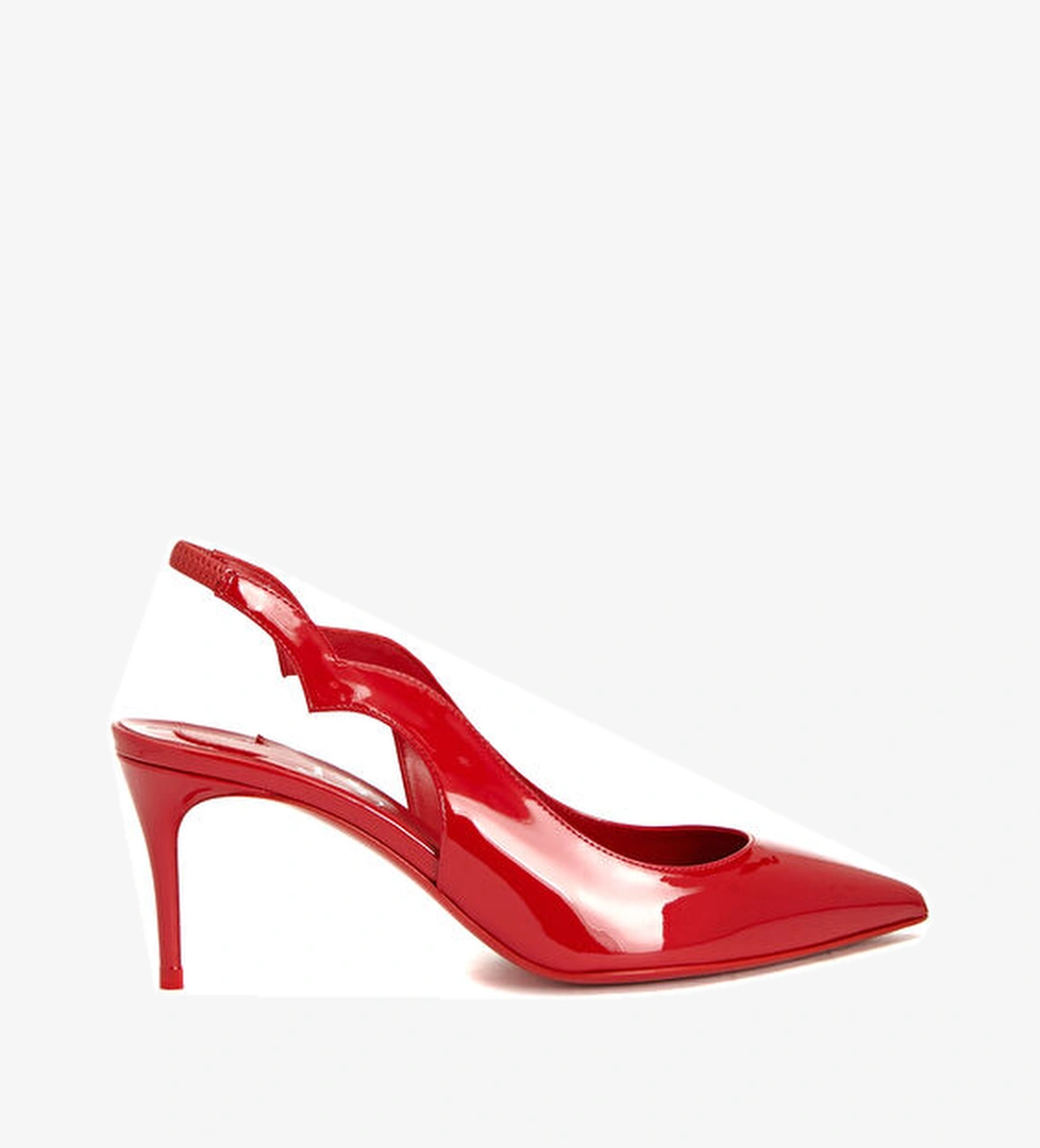 Christian Louboutin Hot Chick Kırmızı Rugan Deri Topuklu Ayakkabı model görseli