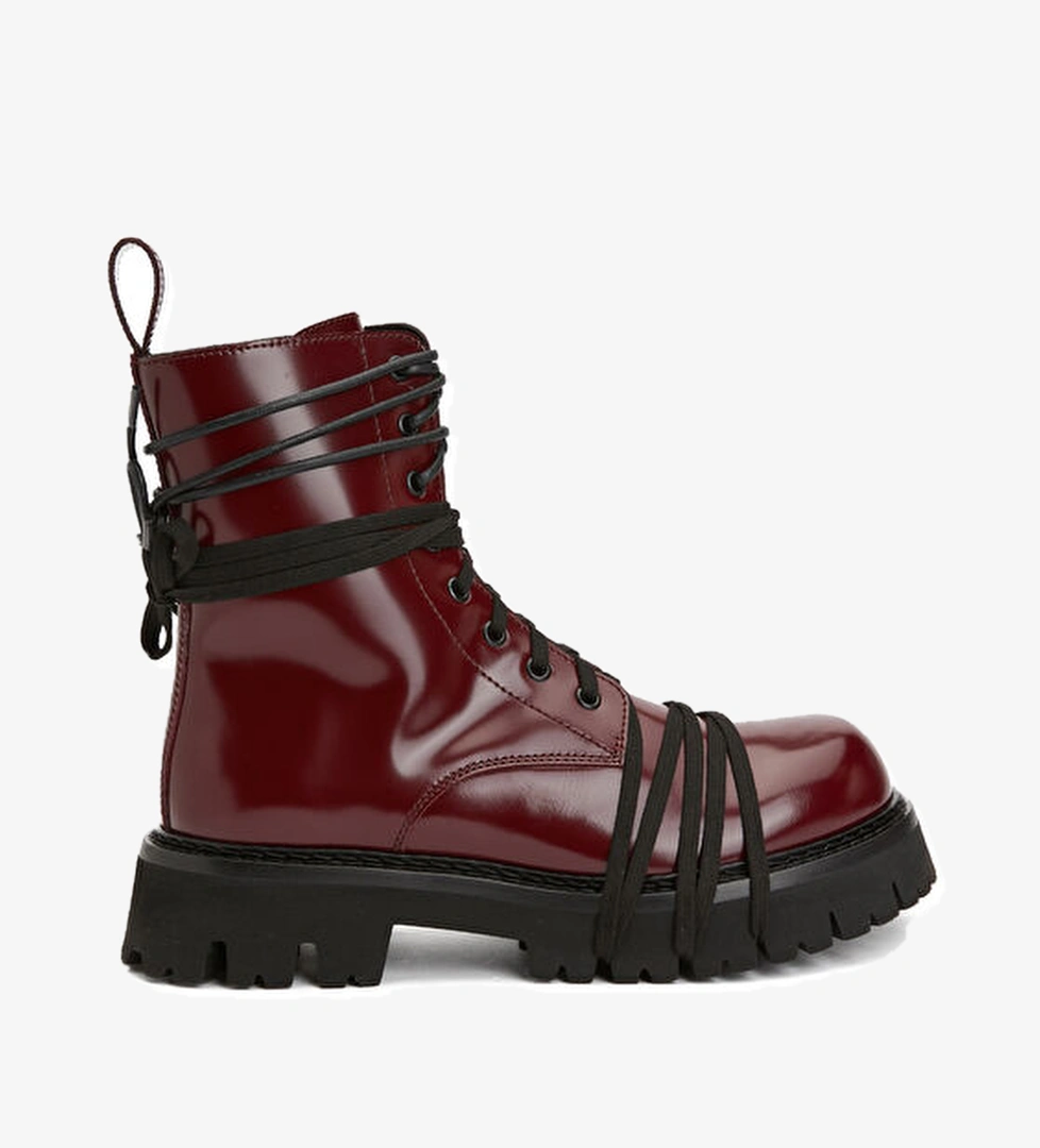 Moschino Bordo Kadın Deri Bot model görseli