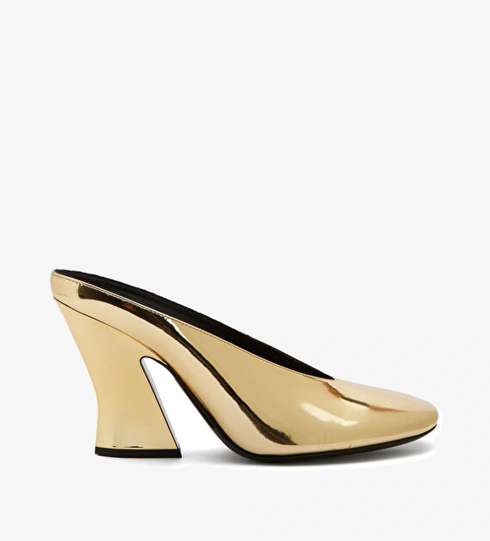 Sculpted Gold Kadın Deri Terlik - Görsel 1