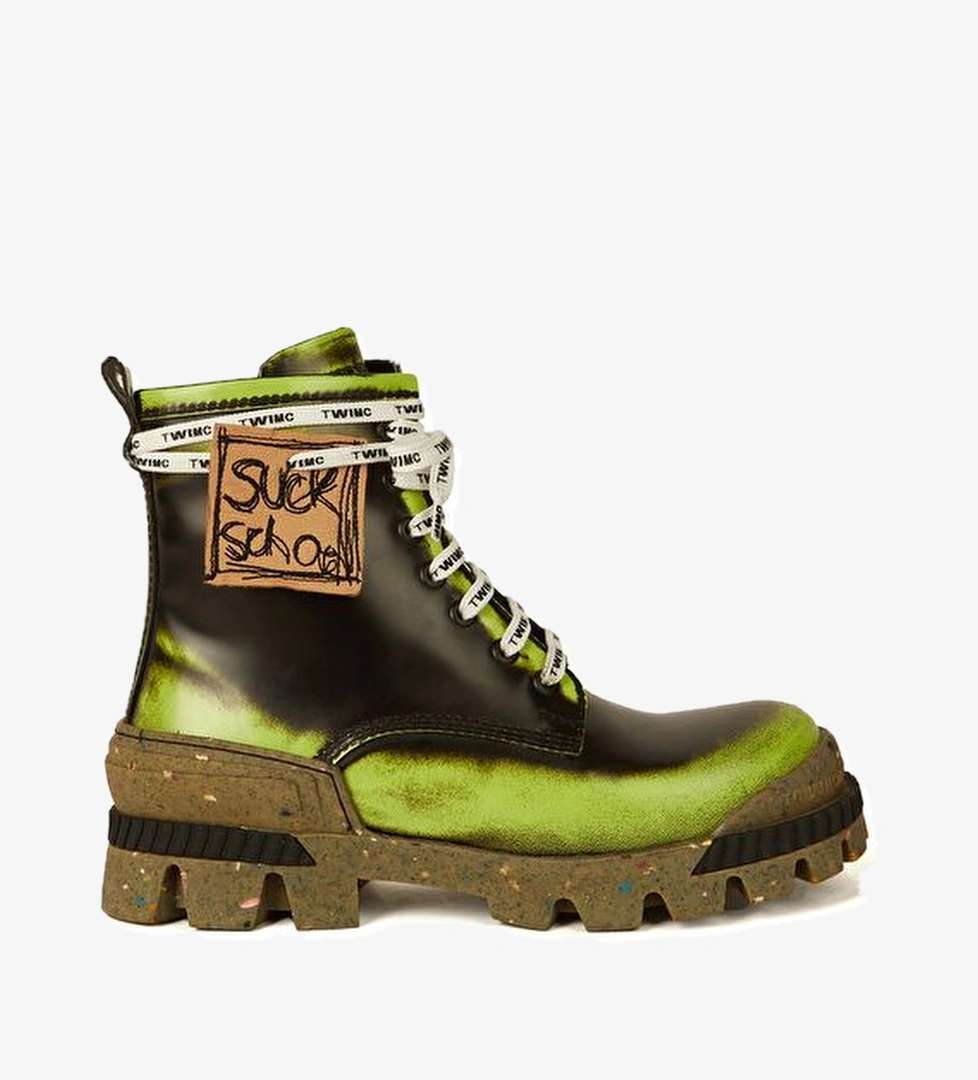 Twimc Boson Yeşil Çocuk Deri Bot model görseli