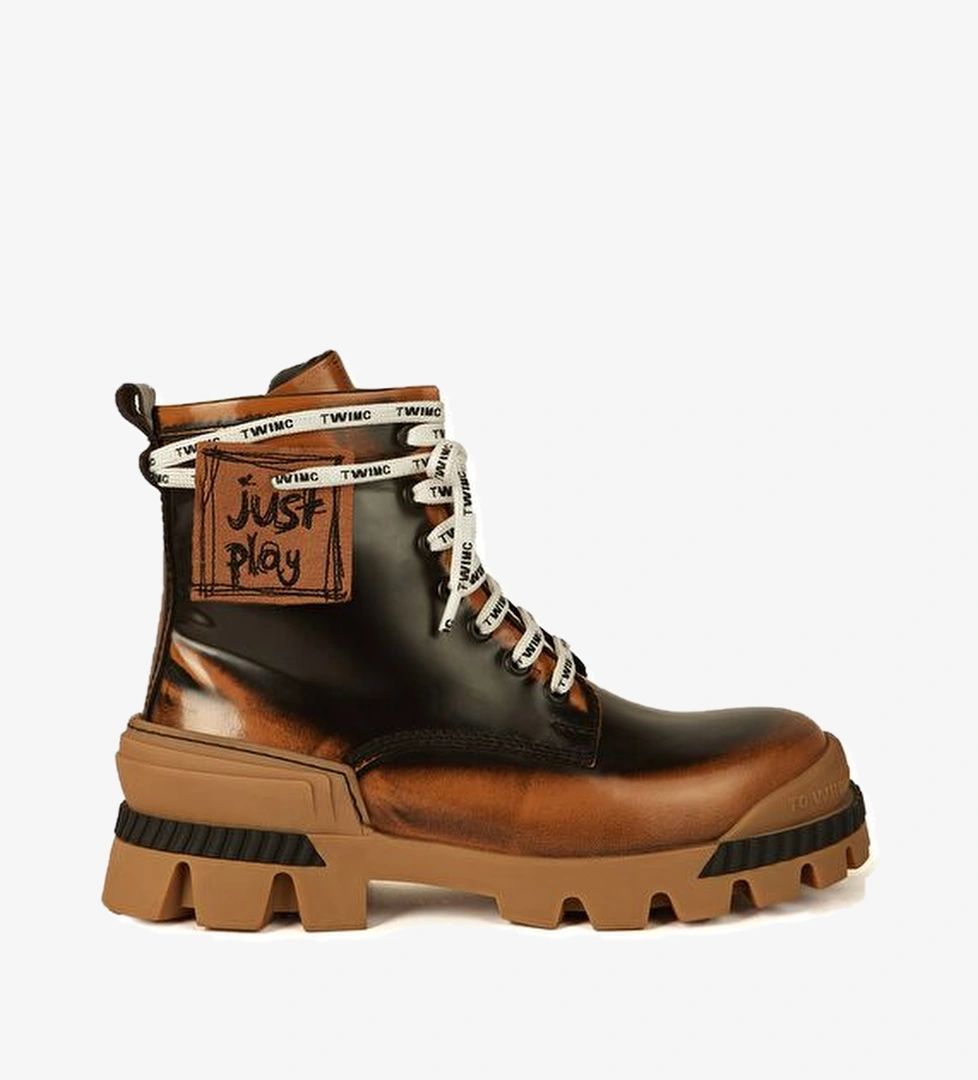 Twimc Boson Kahverengi Çocuk Deri Bot model görseli