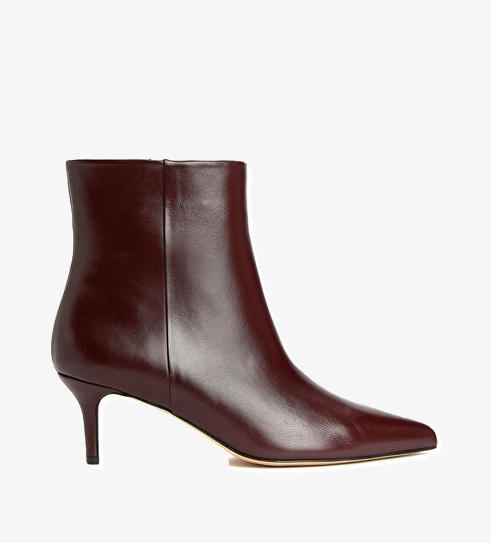 Beymen Club Bordo Kadın Deri Bot model görseli