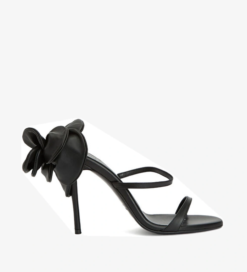 Siyah Bantlı Kadın Deri Terlik - Görsel 1