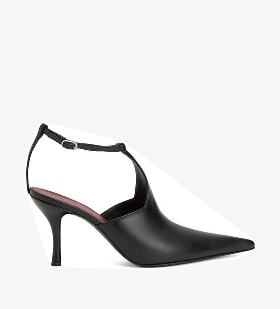 Magda Butrym Siyah Deri Topuklu Ayakkabı model görseli