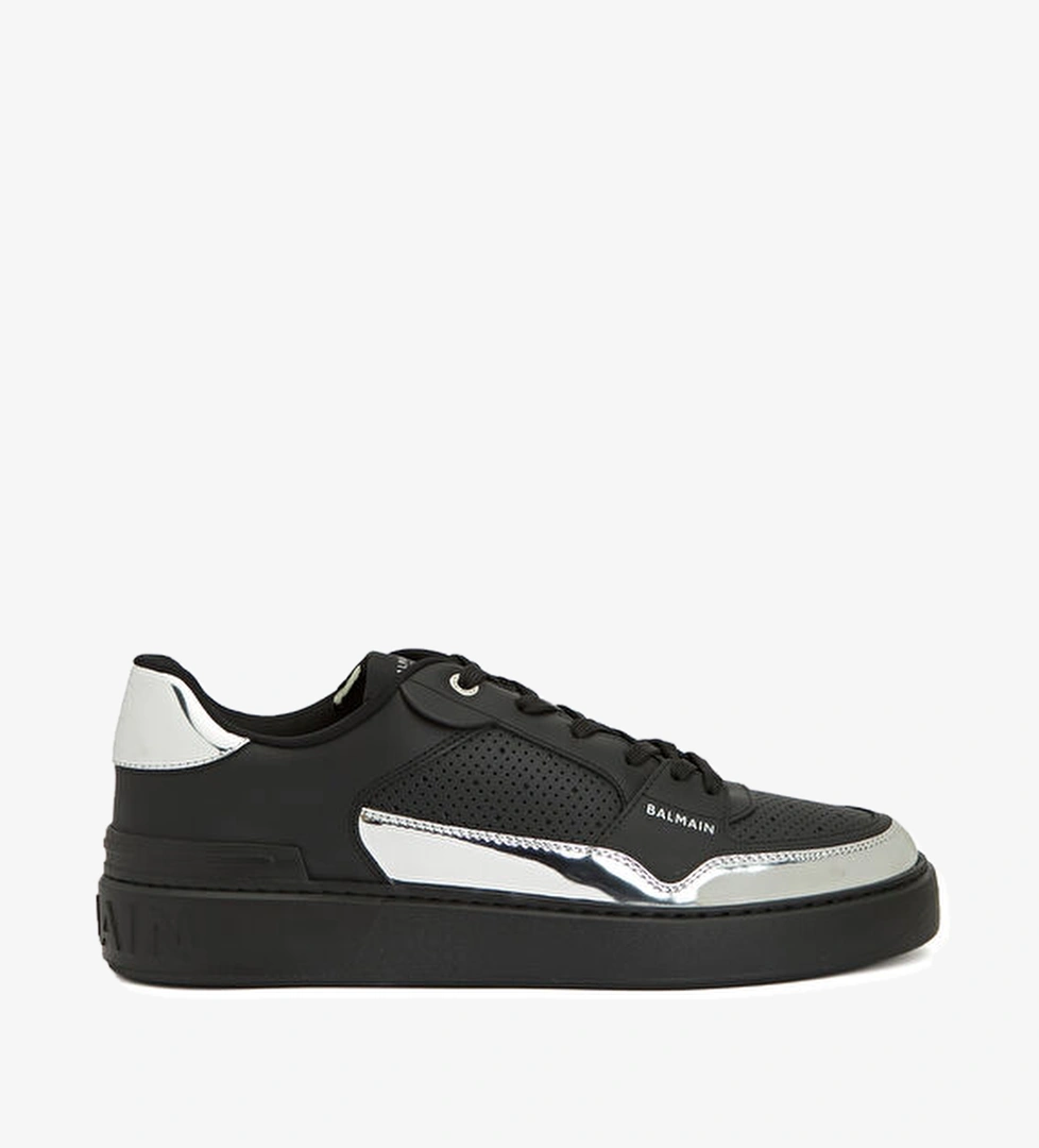 Balmain B-Court Skate Siyah Silver Erkek Deri Sneaker model görseli