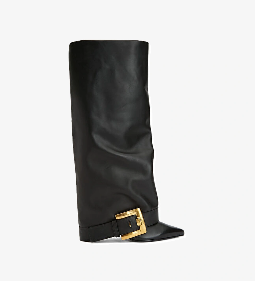 Balmain Anthem Siyah Kadın Deri Çizme model görseli