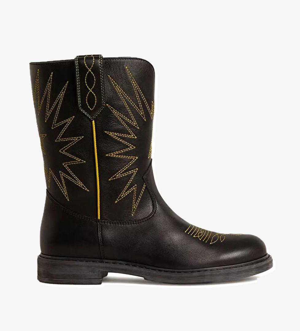 Golden Goose Siyah Kız Çocuk Deri Bot model görseli