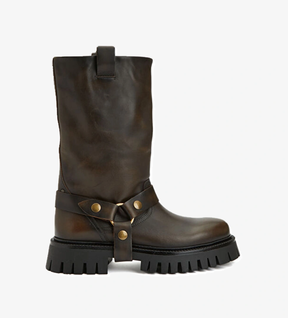 Golden Goose Kahverengi Kadın Deri Bot model görseli