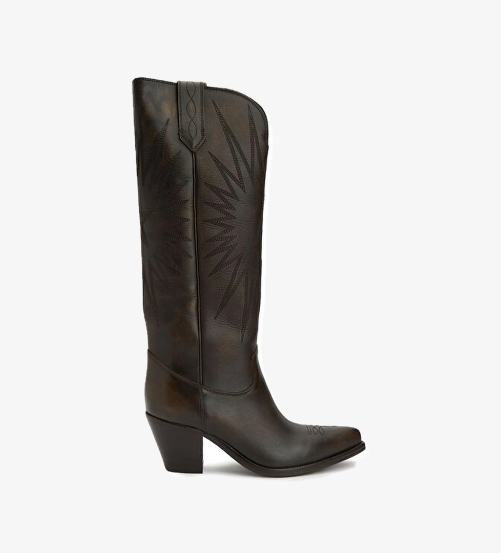 Golden Goose Koyu Kahverengi Kadın Deri Bot model görseli