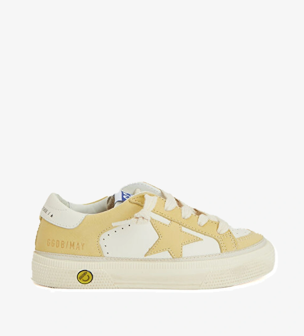 Golden Goose May Beyaz Unisex Çocuk Deri Sneaker model görseli