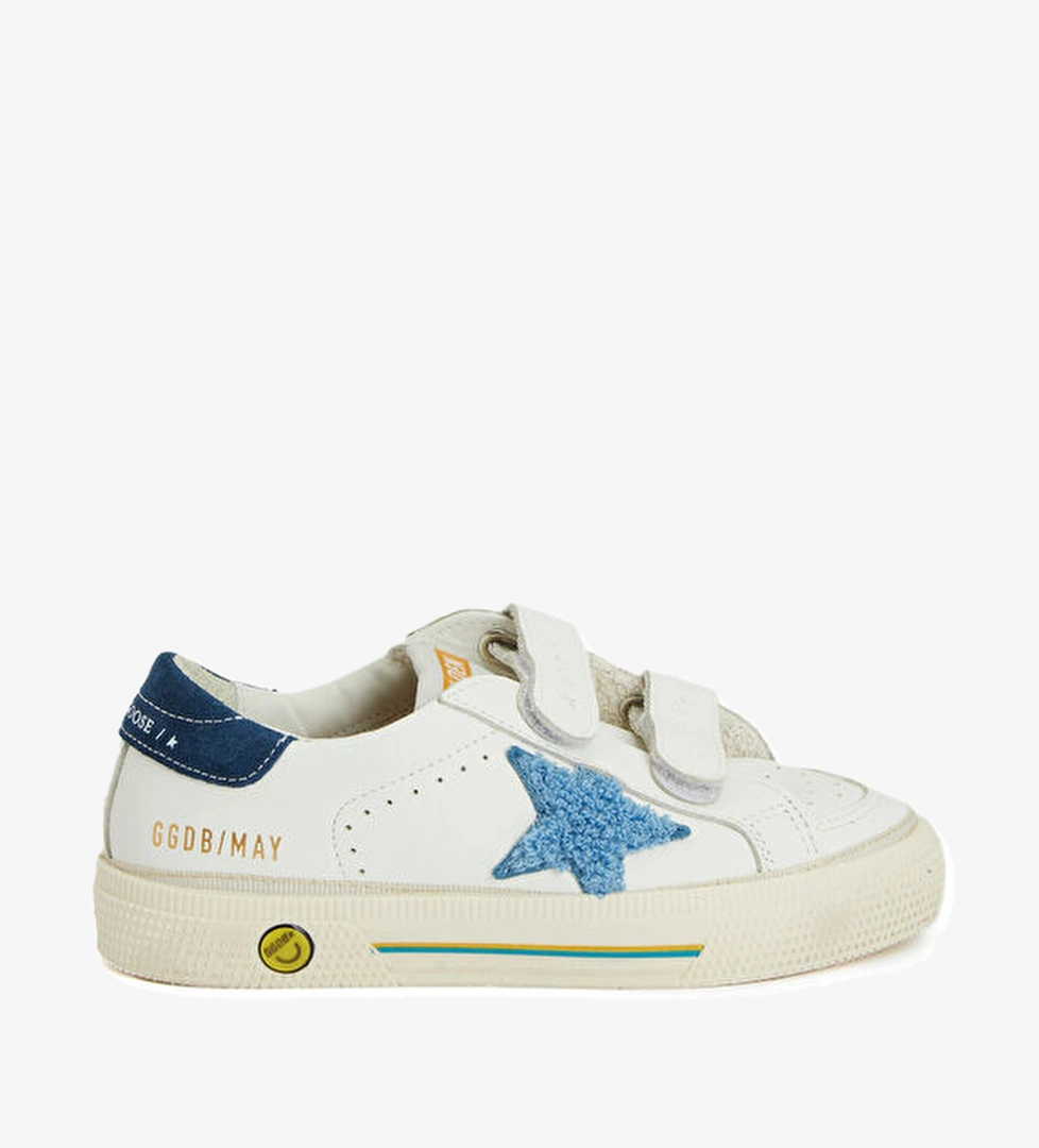 Golden Goose May Beyaz Unisex Çocuk Deri Sneaker model görseli