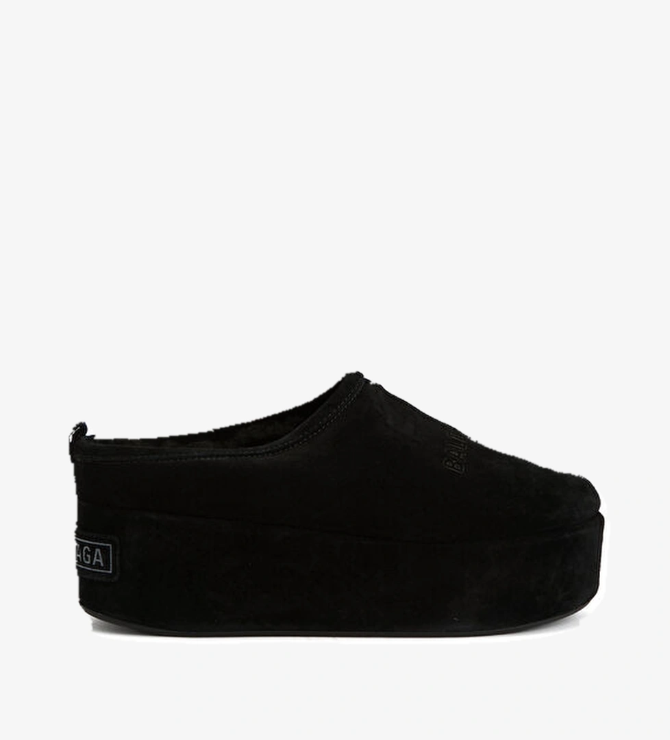 Balenciaga Siyah Kadın Deri Terlik model görseli