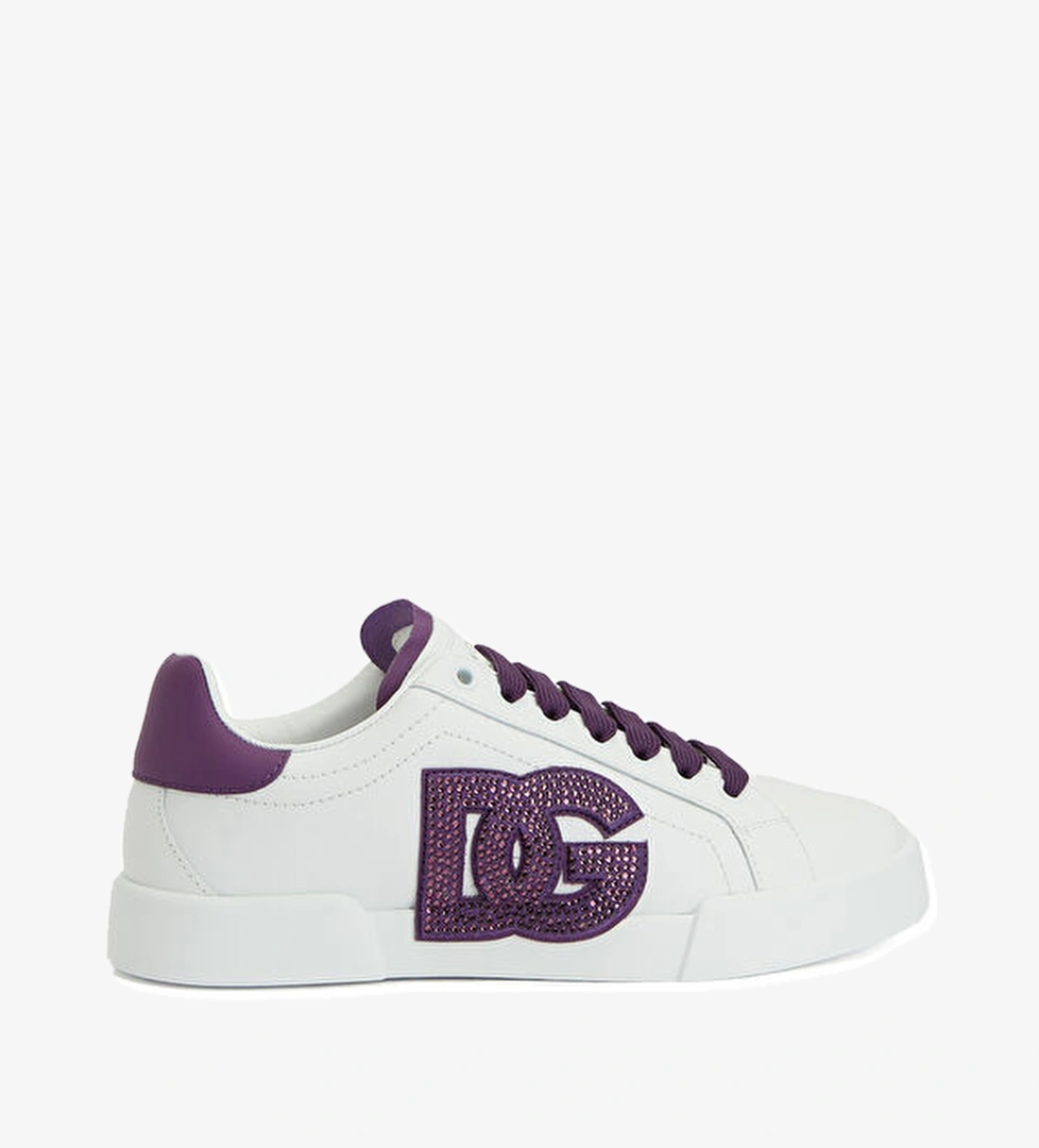 Dolce&gabbana Portofino Beyaz Mor Kadın Deri Sneaker model görseli