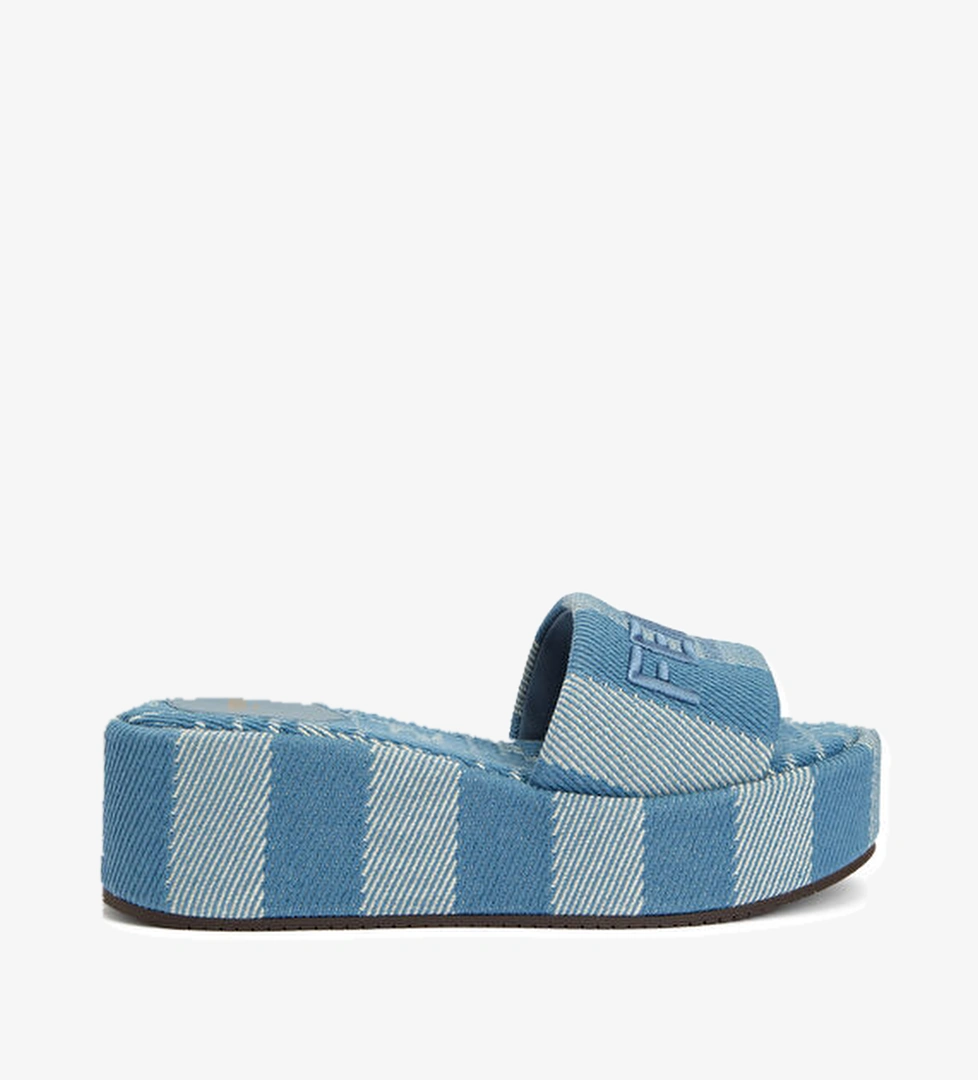 Fendi Sunshine Mavi Kadın Denim Terlik model görseli