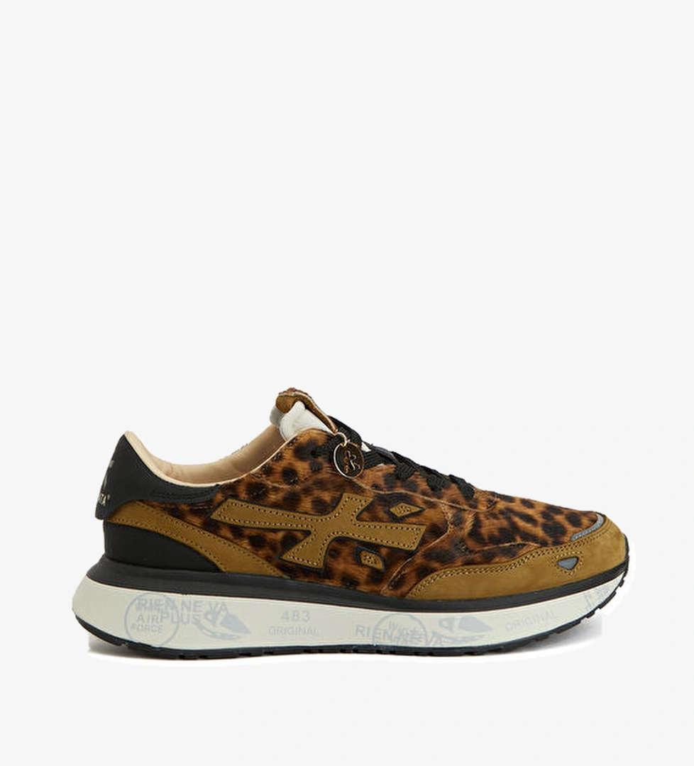 Premiata Lauryn Leopar Desenli Kadın Süet Sneaker model görseli