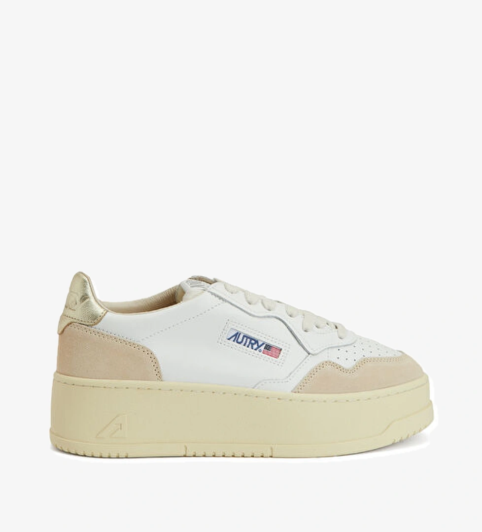 Autry Bej Beyaz Kadın Deri Sneaker model görseli