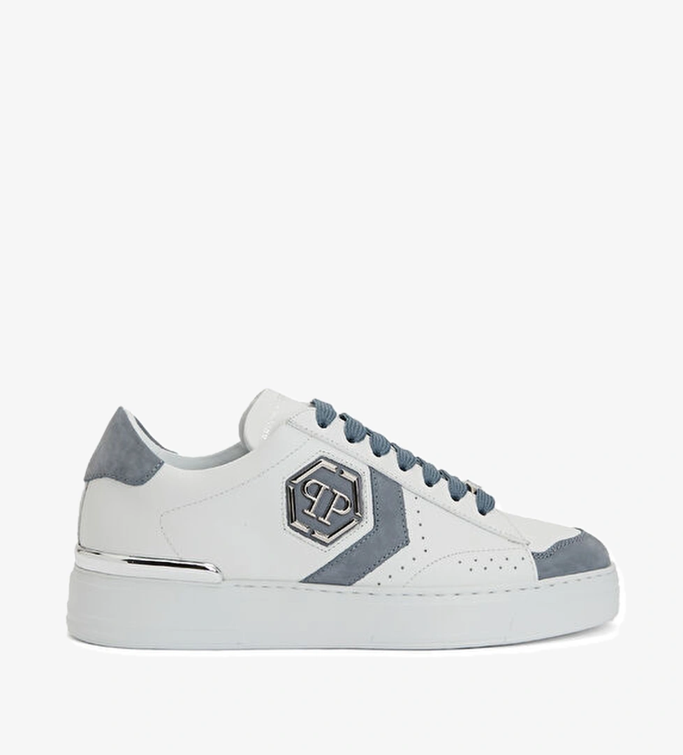 Arrow Force Beyaz Mavi Erkek Deri Sneaker - Görsel 1