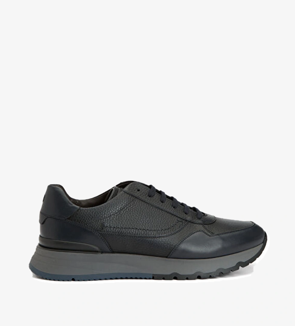 Barrett Lacivert Erkek Deri Sneaker model görseli