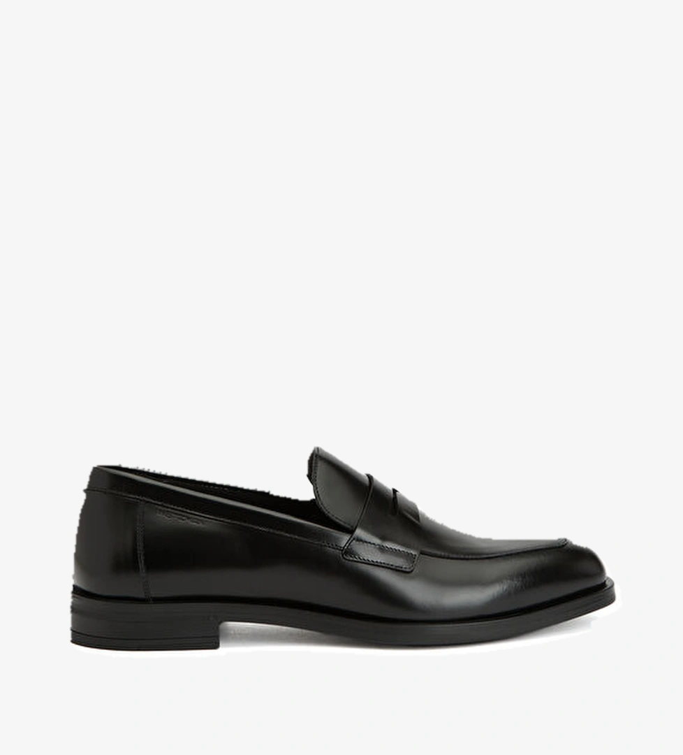 Siyah Erkek Deri Loafer - Görsel 1