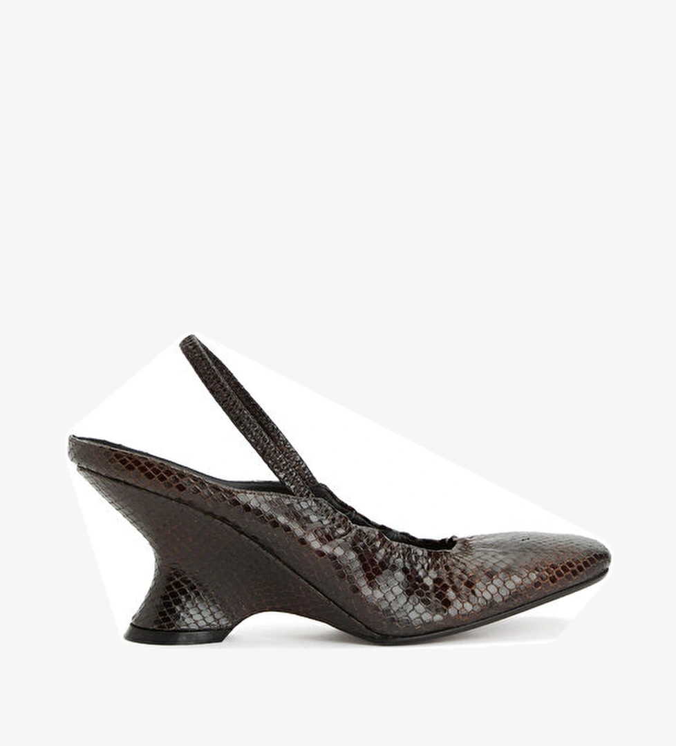 Dries Van Noten Koyu Kahverengi Topuklu Ayakkabı model görseli