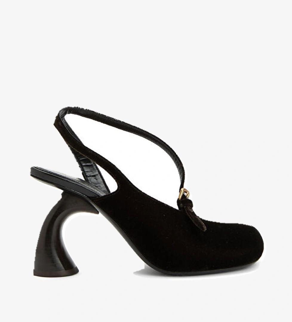 Dries Van Noten Koyu Kahverengi Topuklu Ayakkabı model görseli