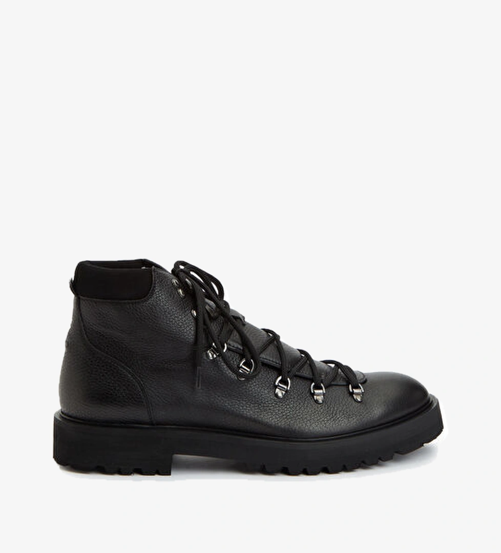 Isaia Siyah Erkek Deri Bot model görseli