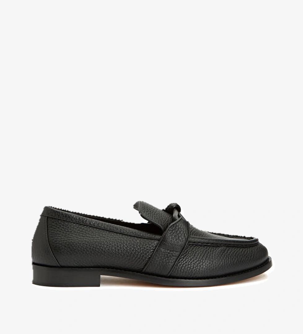 Bottega Veneta Siyah Erkek Deri Loafer model görseli
