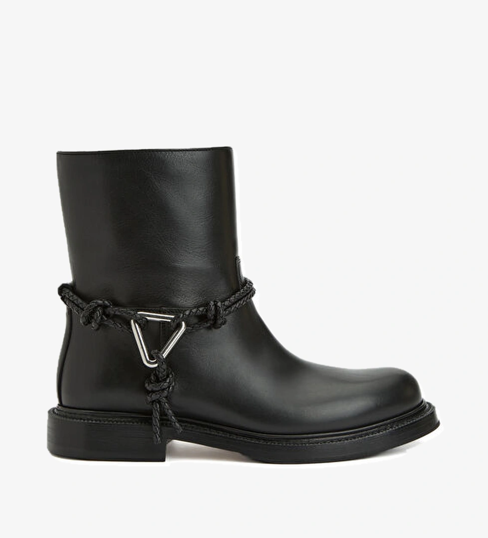 Bottega Veneta Siyah Kadın Deri Bot model görseli