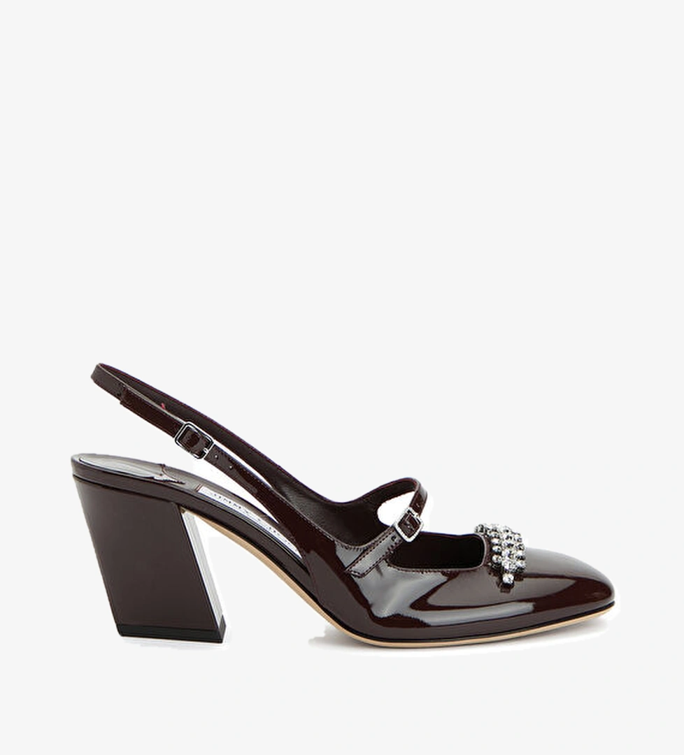 Belinda Bordo Deri Topuklu Ayakkabı - Görsel 1