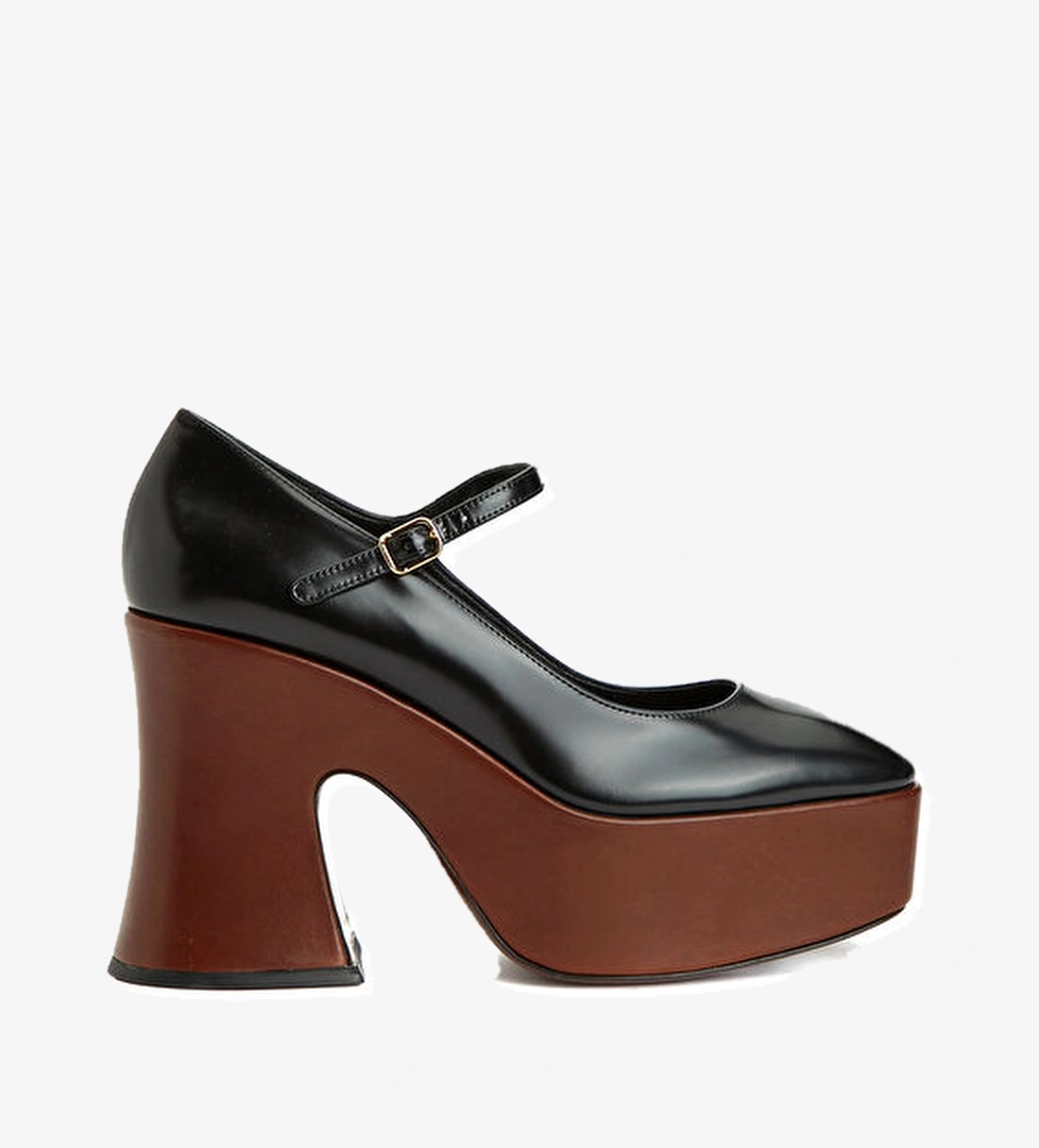 Chloe Janis Siyah Deri Topuklu Ayakkabı model görseli