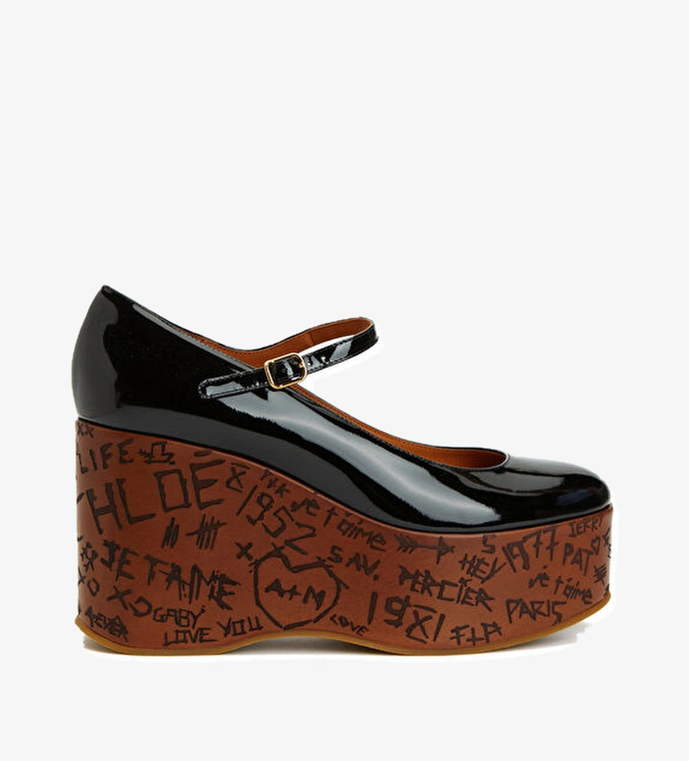 Chloe Maxime Siyah Deri Topuklu Ayakkabı model görseli