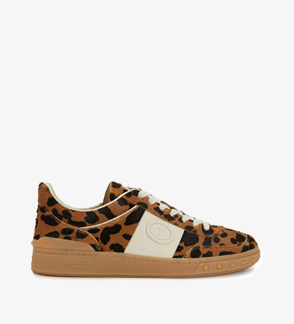 Valentino Garavani Upvillage Leopar Desenli Kadın Deri Sneaker model görseli