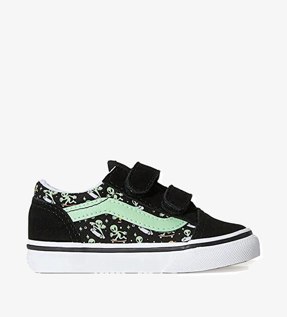 Vans Old Skool Siyah Yeşil Unisex Çocuk Sneaker model görseli