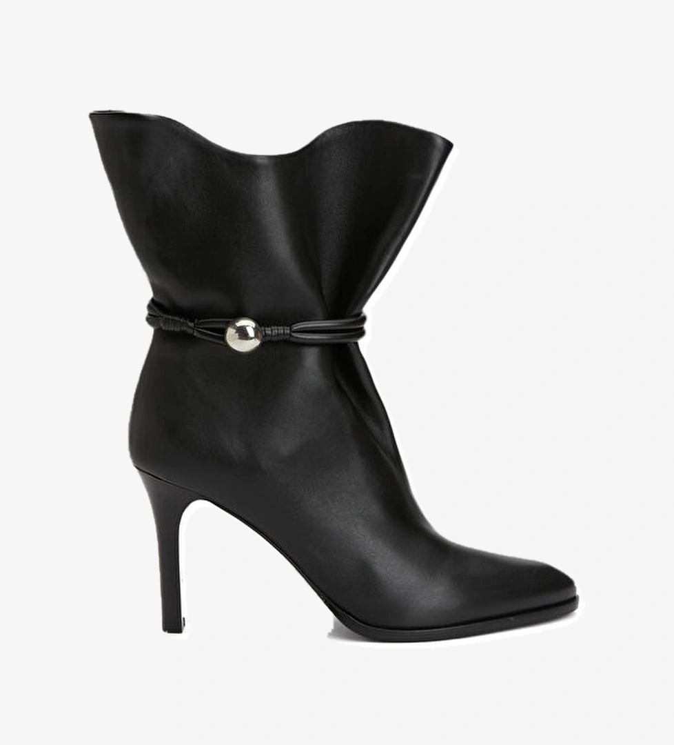 Siyah Kadın Deri Çizme - Görsel 1