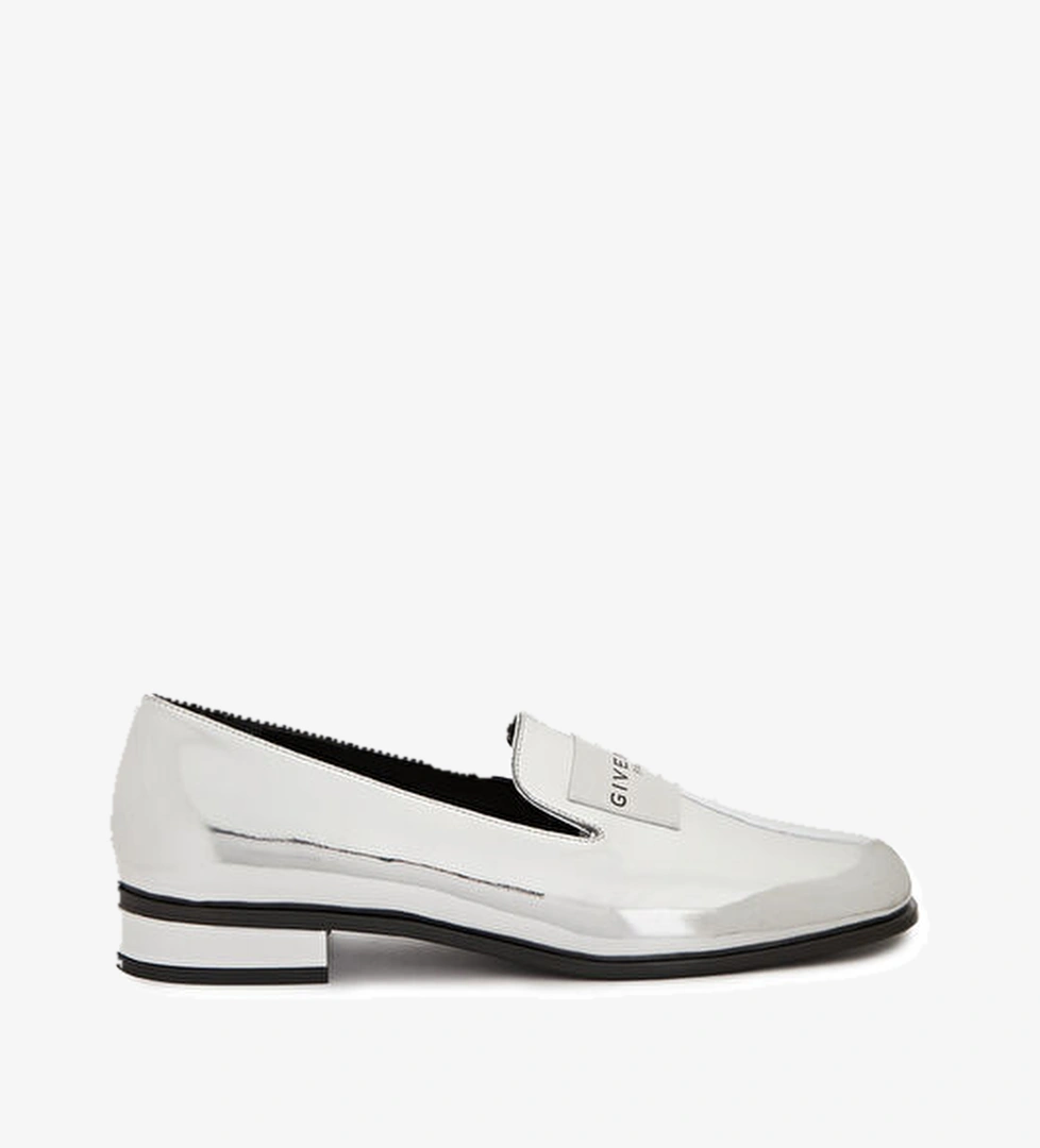 Givenchy Tux Silver Kadın Deri Loafer model görseli
