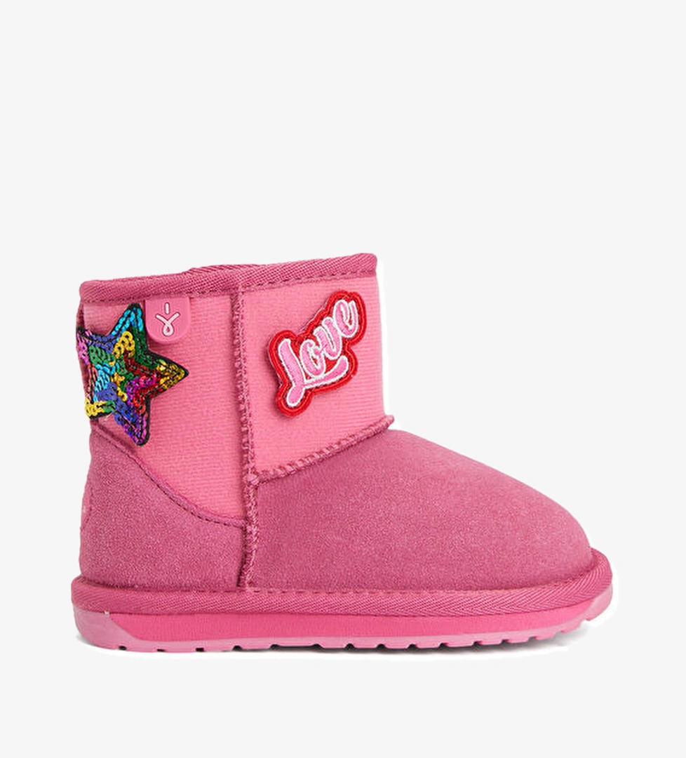 Emu Wallaby Mini Play Pembe Çocuk Süet Bot model görseli