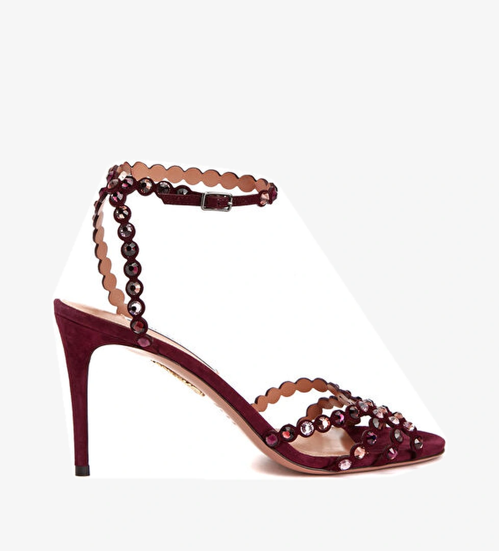 Tequila Bordo Kadın Deri Sandalet - Görsel 1