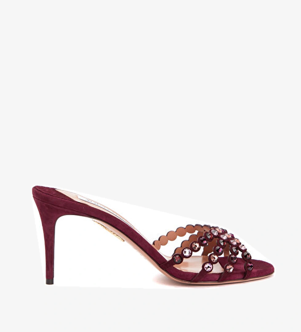 Tequila Bordo Kadın Deri Terlik - Görsel 1