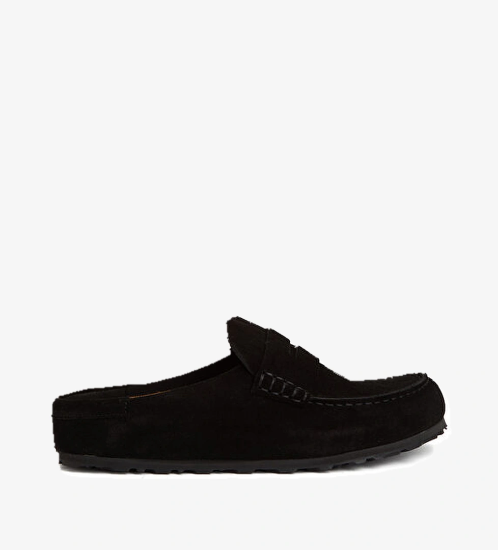 Birkenstock Naples VL Wrapped Siyah Erkek Süet Loafer model görseli